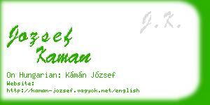 jozsef kaman business card