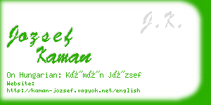 jozsef kaman business card